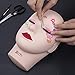 BHD BEAUTY Eyelash Practice Training Head for Makeup Cosmetology Beige Flat Soft PVC Material Head with Mount Hole