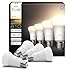 Produktbild Philips Hue White E27 LED Glühbirne, 810lm, warmweiß, dimmbar, steuerbar via App, kompatibel mit Amazon Alexa (Echo, Echo Dot), 4er Pack, neue Generation