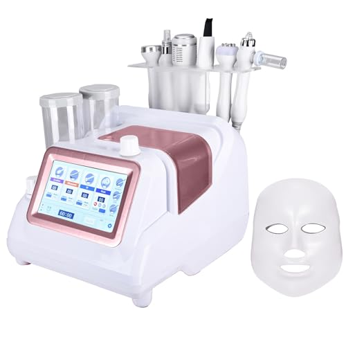 YUZINO Appareil de soin du visage 7 en 1 avec double pompe à neuf pôles, appareil de microdermabrasion avec affichage LED, convient pour les soins de la peau...