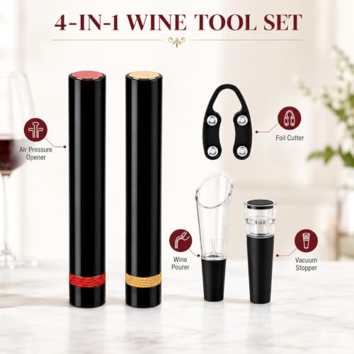 2 Pack Air Pressure Wine Opener, Needle Air Pump Cork Remover, Portable Manual Wine Bottle Opener, Effortless No-Pull Opening Tool for Home, Restaurant, Party, Picnic & Travel by VKAXRMZTP - Used condition - Image 3