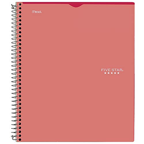 Five Star Interactive Notetaking, 1 Subject, College Ruled Spiral Notebook, 100 Sheets, 11" X 8-1/2", Customizable, Red (06374Ab2) #TOP4