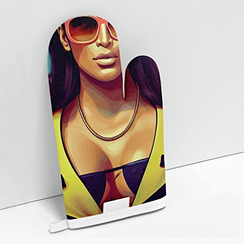 Video Game Art Oven Mitt - Sunny Print Oven Glove - Cool Print Cooking Gloves #TOP2