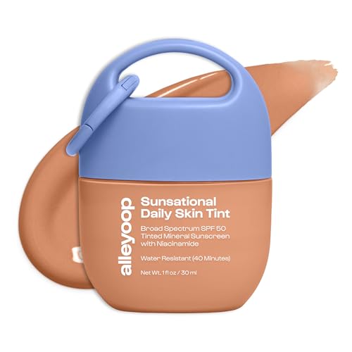 Image of Alleyoop Sunsational Tinted Moisturizer SPF 50 for Face Broad Spectrum - 100% Mineral Face Sunscreen with Jojoba, Hydrating & Soothing Tinted Sunscreen, Vegan & Cruelty-Free (Halo)