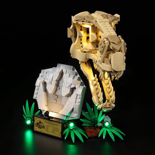 Kyglaring LED Lighting Kit Compatible with Lego Dinosaur Fossils: T. rex Skull 76964 Building Blocks - Image 3