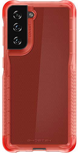 Image of Ghostek Covert Pink Galaxy S21 Case for Women Clear Protective Phone Cover Durable Silicone Shockproof Protection Wireless Charging Compatible Designed for 2021 Samsung S21 5G (6.2inch) (Pink)