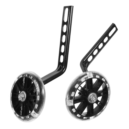 Ruedas de Entrenamiento Levemolo para Bicicleta, 2 piezas ajustables con diseño silencioso y luces intermitentes, soportes oscuros resistentes para equilibrio y seguridad miniatura 1