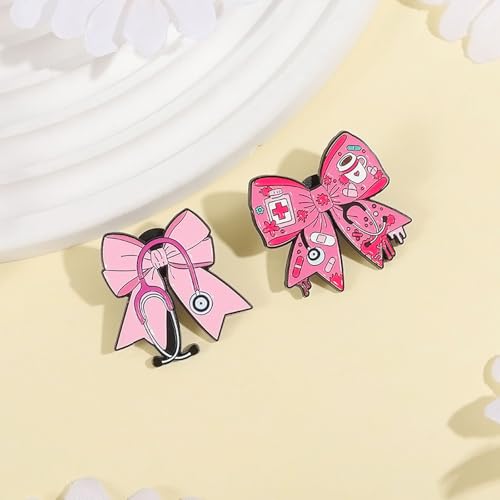 Image of Uterus Pin Medical Obgyn Pins Stethoscope Brooch Medicine Symbol Lung Brooch for Gynecologist Medical Doctors Nurse Gifts Jewelry