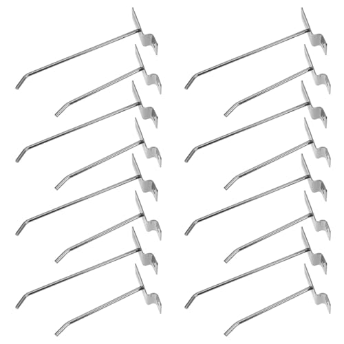 ELEOUTI 40pcs Pegboard Display Hooks Set, 10cm and 15cm Silver