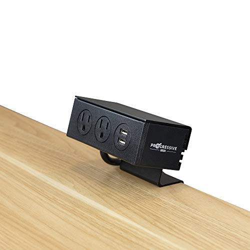 Best Cyber Deals 🔥 2 Plug Desk Clamp Power Strip with USB Ports, Black