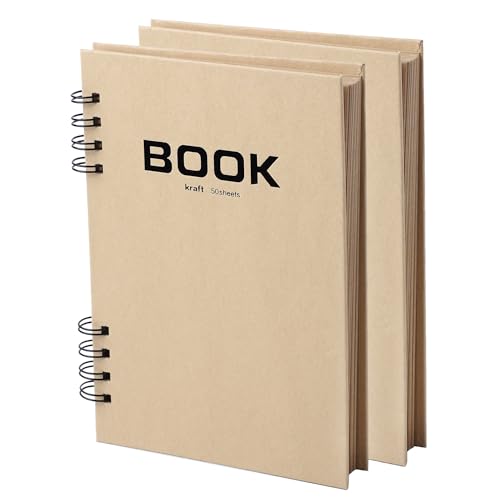 Carnet de croquis sans acide SuyuanArt lot de 2 bloc dessin kraft A5