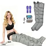 2025 Neu Lymphdrainage Gerät Beine Bei Lipödem - Kompressions-Beinmassagegerät mit 6 Luftkammern, Reduzierung Schwellungen und Müdigkeit - XL Größe (Grey, 2 legs+2 arms+1 waist)