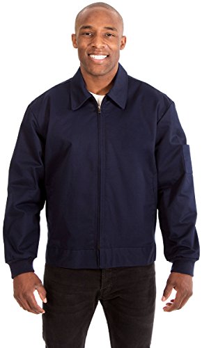 J.H. Design Mens Mechanics Jacket in Navy Blue Zip Up Quilted Coat Novelty Apparel For Men