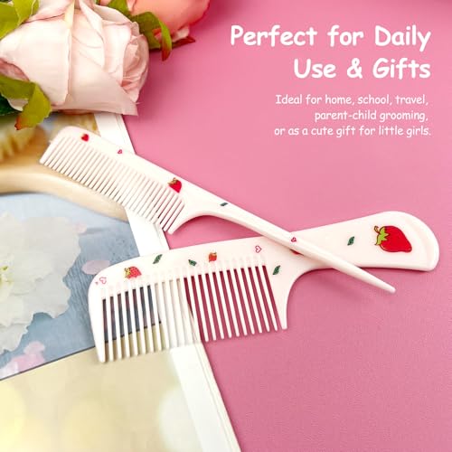 Set de Peines Mini Cute con Diseño de Fresa – 2 Piezas miniatura 6