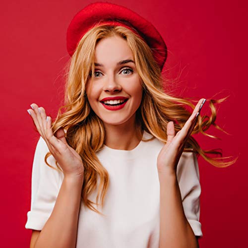 Skeleteen Red French Style Beret - Women's Classic Beret Hat For Casual Use - 1 Piece #TOP1