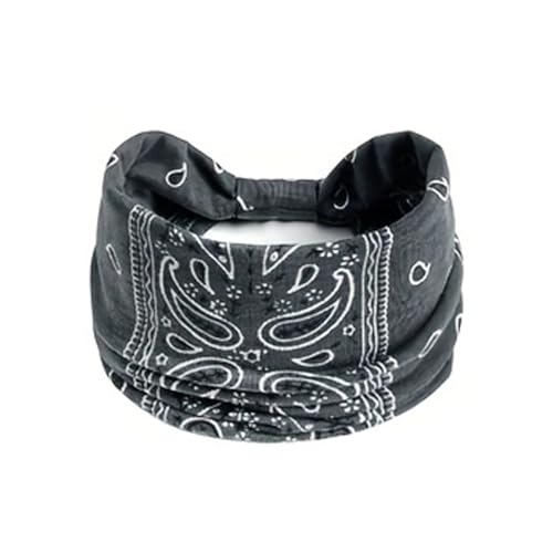 Charcoal Gray Yoga Headband for Women - Non-Slip Sweat-Wicking Elastic Sports Band for Fitness, Exercise, Gym & Stylish Daily Wear