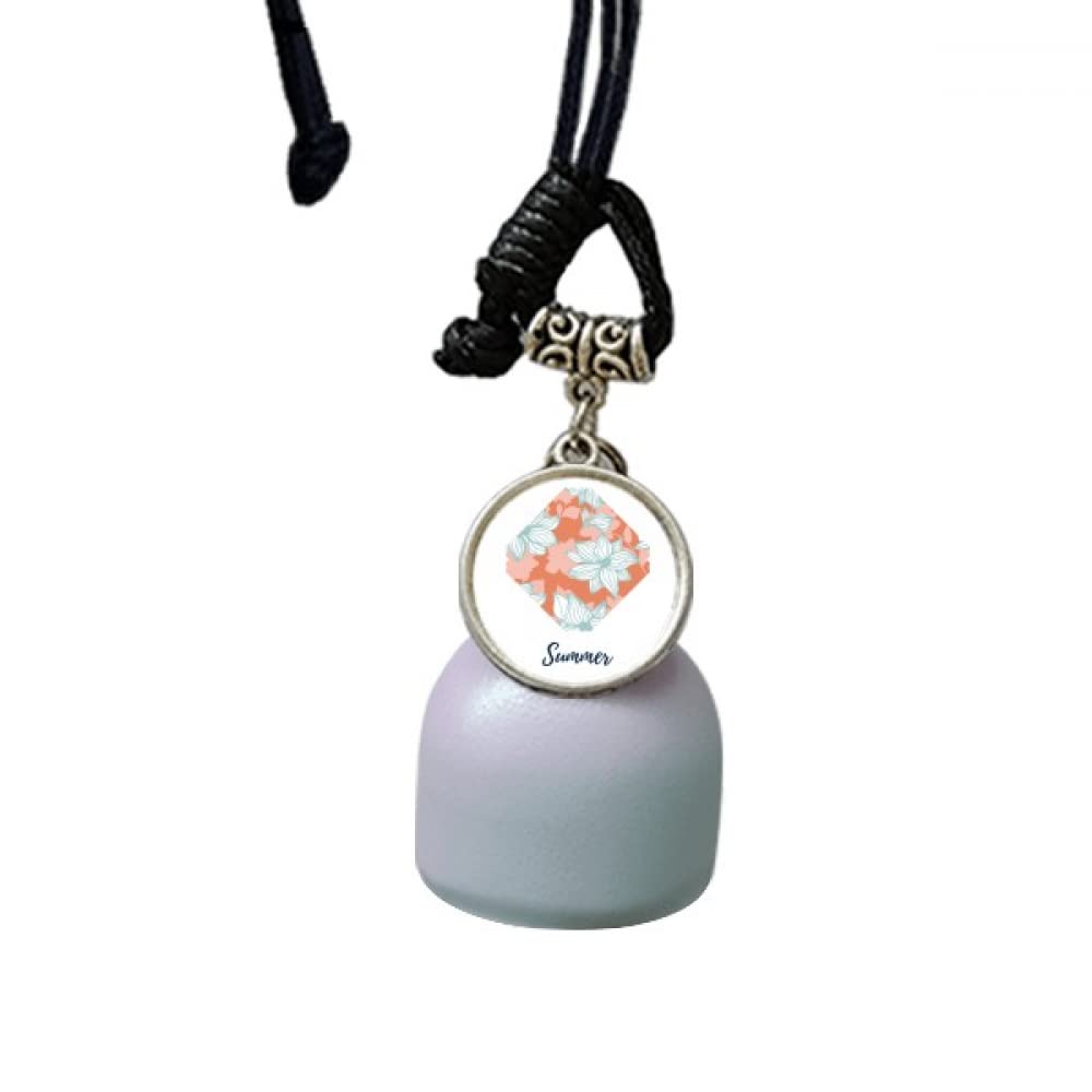 Pendentif de voiture fleurs tricotées cloche vert orange, cadeau poétique