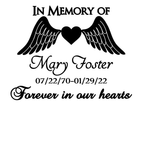 in Memory of Car Decal Memorial- Angel Wings