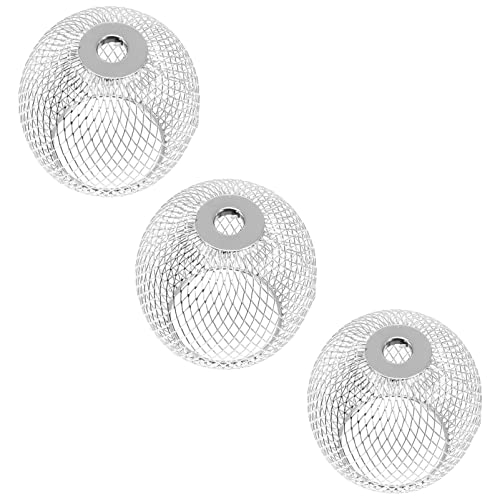 OSALADI Lot De 3 Abat-Jours Sphériques Métalliques Creux Décoratifs 3 Pouces Abat-Jour Rond En Métal Ajouré Pour Lampe Suspension Salon Salle À Manger