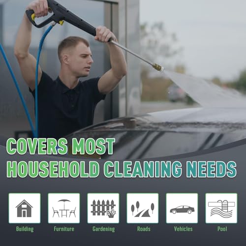 Le Hao Tool 101 Electric Pressure Washer 5000 Psi 3.3 Gpm Power Washer Touch Screen Adjustable Pressure,4 Nozzles And 500Ml Foam Cannon Power Washer Cleaning thumb #5