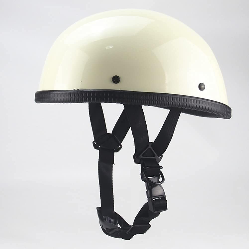Vintage Duitse halve helm, ECE-goedgekeurd, retro helm met verstelbare snelsluitgesp bril, maat M-XXL