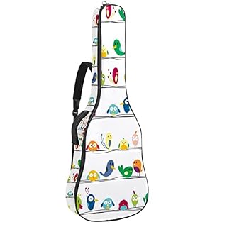 Cute Bees Full Size Guitar Case, rembourré de protection pour guitare acoustique classique, Multicolore 07, 42.9×16.9×4… - Les Beatles, Paul McCartney, John Lennon, RIngo Starr, George Harrison