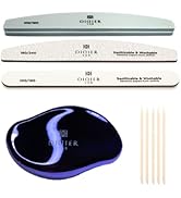 Didier Lab - Nail File Halfmoon Speedy Zebra 180/240 - Nail Buffer Grey 100/180 - Nano Glass Foot...