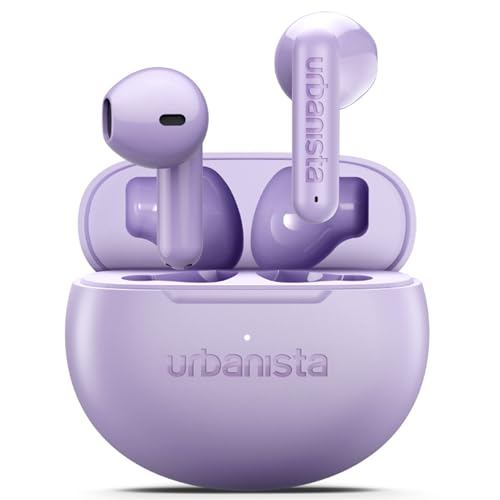 Urbanista Austin 2 True Wireless Earbuds - Bluetooth 6.0 In-Ear Headphones with Multipoint Connection, 25H Playtime, Noise Cancelling Mic & IPX4 Water Resistant - Lilac