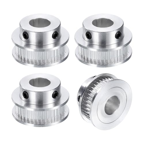 QUARKZMAN 4 Stück GT-2 40T Umlenkrolle 10mm Bohrung, Aluminium Zahnriemenscheibe 40 Zähne Passend Für 6mm Breite Zahnriemen Für 3D-Drucker