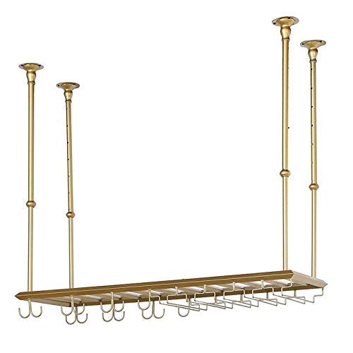 Casier à vin de bar suspendu de style européen en métal élégant 100x35cm