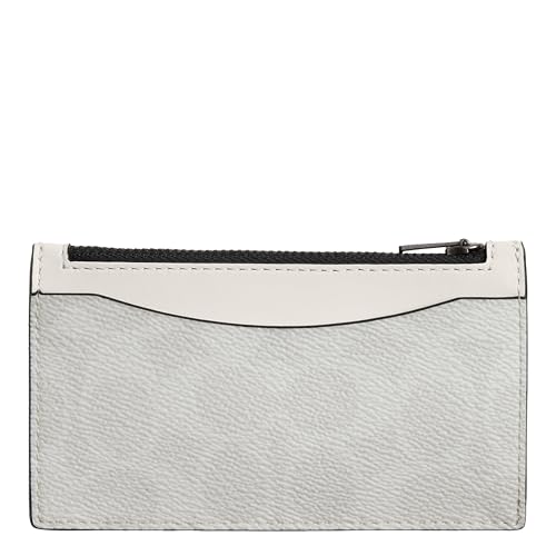 Coach Men's Zip Card CASE Accessory-Travel Wallet, Chalk/White