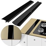 Gap Filler for Stove and Counter - Kitchen Stove Counter Gap Cover Silicone Gap Cover Between Stove and Counter 21 Inches Black