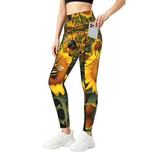 Leggings elásticos con bolsillos mujer pantalones entrenamiento cómodos