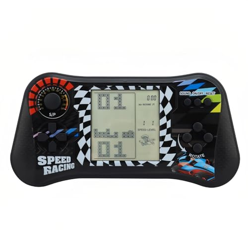 TAQY Joystick Block Game Console 999 in 1 Games Brick Game/Racing/Tank Battle Retro Game Console Pocket Console 70/80/90s Memories Handheld Gaming Device Children's Gifts (Black)