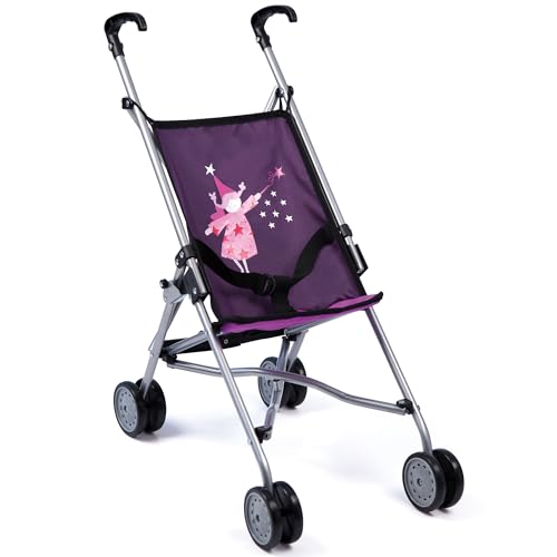 Bayer Design 30112AA - Puppen Buggy, zusammenklappbar, mit Doppelrädern, lila, 50 x 27.5 x 55 cm