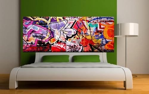 Jm-Déco Stickers tête de lit Tag Graffiti Tête de lit 100x39cm