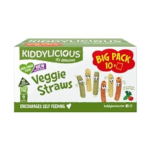 Kiddylicious Veggie Straws Box – Delicious Snacks for Kids – Suitable for 9+ Months – 10 Packs