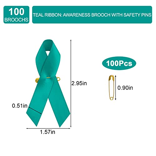 Image of Ribbon Awareness Satin Pins Cancer Awareness Ribbon Pin with Safety Pin