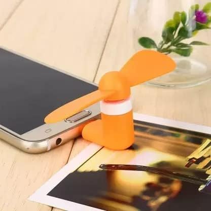 Image of APNI-DUKAN Micro USB Mini Fan 2-Blade Fan High Speed USB Fan, Mini Mobile Cooler, Mini fan Support with All Android & Micro USB Mini Smatphones (Multi-colour)