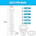 Bonlux 2-Pack 6W LED PL Retrofit Lamp G23 2-Pin Base 13W CFL/Compact Fluorescent Lamp Replacement 180 Degree Beam Angle LED PL Horizontal Recessed G23 Bulb Daylight 6000k (Remove/Bypass The Ballast)