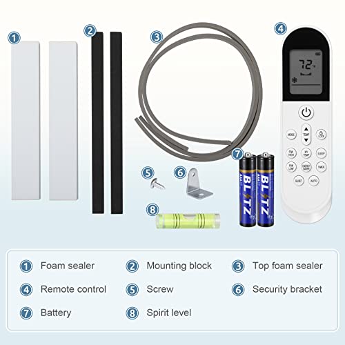 Image of Antarctic Star 12,000 BTU Window Air Conditioners with 6 Modes 24H Timer, U-Shaped Air Condtioner Window Unit Cools up to 550 Sq.Ft, Energy-saving Window AC Units, Easy to Install, White