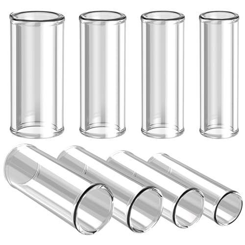 LIFEHIM 8pcs Glass Guitar Slide for Electric and Acoustic: Finger Knuckle Slide Guitar Multisize...