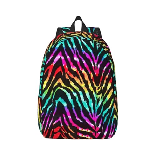 Sac à dos zèbre arc-en-ciel mixte pour transporter vos cours et pc
