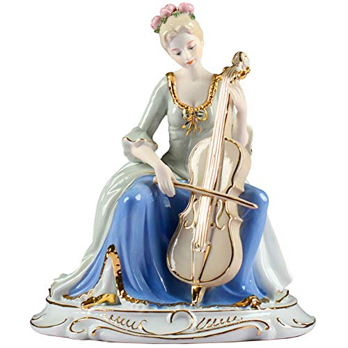 Sculpture violoncelle homme bleu pour décoration salon et ambiance chambre moderne