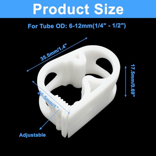 Abrazaderas de plástico para tubo 17 Imagen adicional
