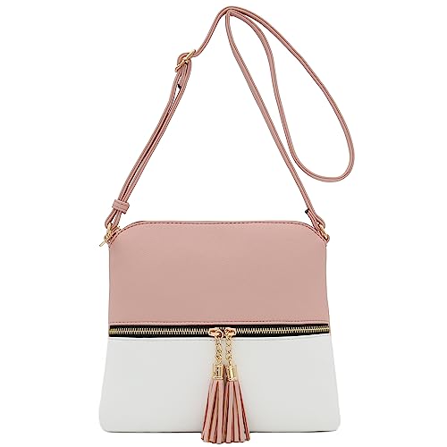 Image of DELUXITY Lightweight Medium Crossbody Bag with Tassel