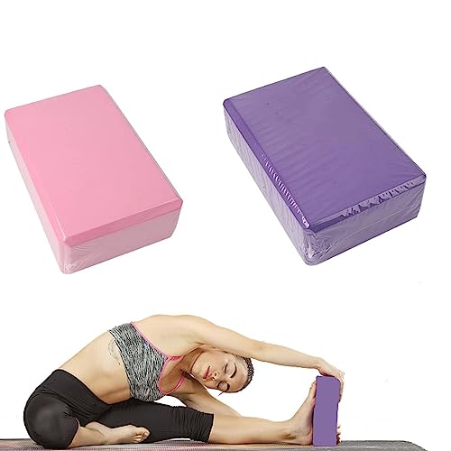 Blocchi Yoga, 2 Pezzi Blocchi Da Yoga Robusto E Leggero, Mattoncini Yoga In Schiuma Eva, Cubi Yoga Cubo Mattoncino Per Yoga, Supporto Blocco Per Yoga, Pilates E Stretching, Mattoncini Yoga Per Fitness
