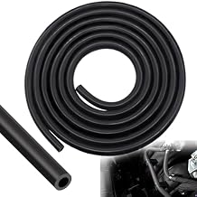 Taiss 6.6FT Vacuum Hose Automotive,3/8"10mm High Performance 130PSI Vacuum Lines Automotive High Temperature Silicone Vacuum TubeBlack.