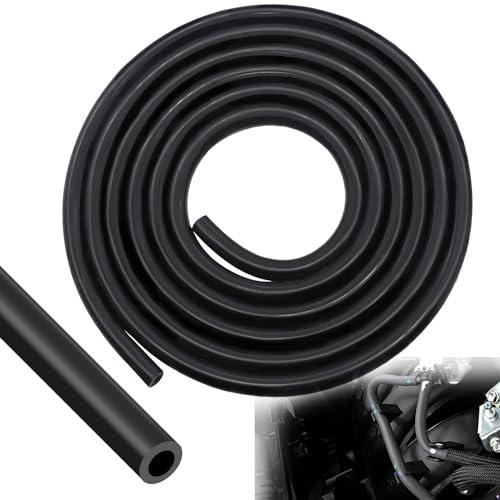 Taiss 6.6FT Vacuum Hose Automotive 3/8(10mm) High Performance 130PSI Vacuum Lines Automotive High Temperature Silicone Vacuum Tube(Black).