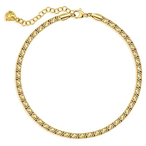 LOYATA 18K Gold Plated Adjustable Anklet Cover