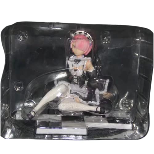 Re:life In A Different World From Zero Seated Maid Uniform Ram Maid Uniform Pvc Movie Character Action Figure Model Statue Anime Collectibles Gift 3.95Inchs #TOP6